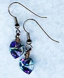 swarovski heart earrings