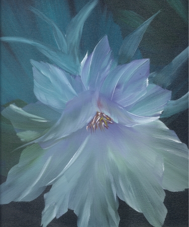 White Flower - bob Ross style painting