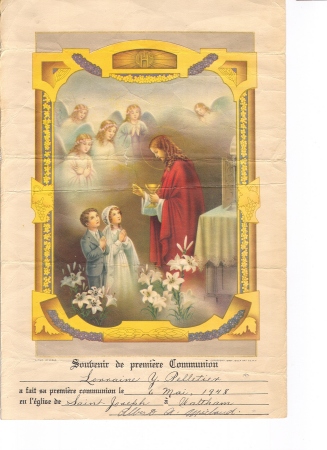 first communion certificate