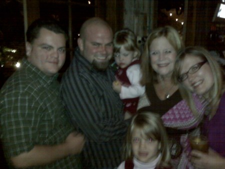 My kids, grandkids and me at my Birthday