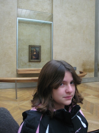 Mechelle with the Mona Lisa