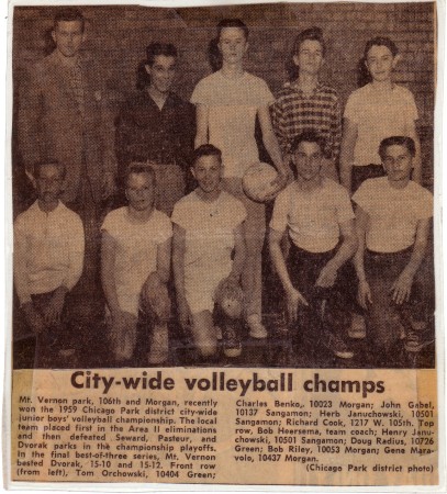 1959 MV Park District Volleyball Champs