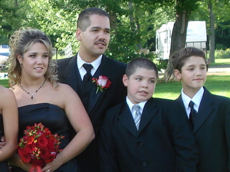 My daughter, my son-in-law and grandsons