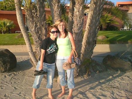 bree and mom at beach