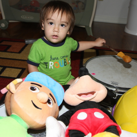 Grandson Niko Sohkan playing Drums W/friends