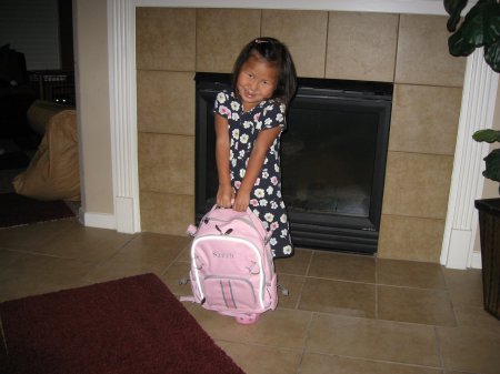 Sarah's first day of pre-school