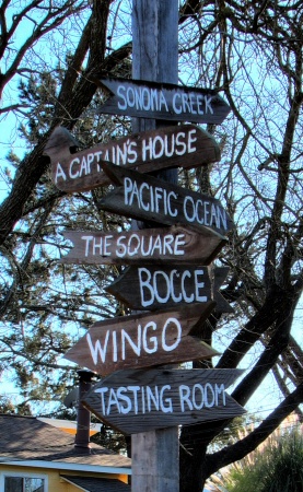 Sign pointing to Wingo, CA (Sonoma County)