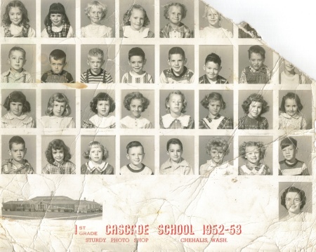 my 1st grade class 1952-53 Chehalis, WA.