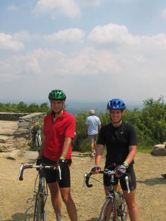 Youngest daughter and I atop Mt Wachusett.