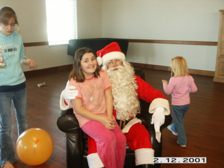 Riya with Santa