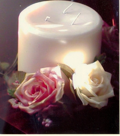 Candle, Roses and Sunlight