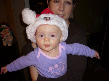 Miss Anna and Mommy wait for Christmas