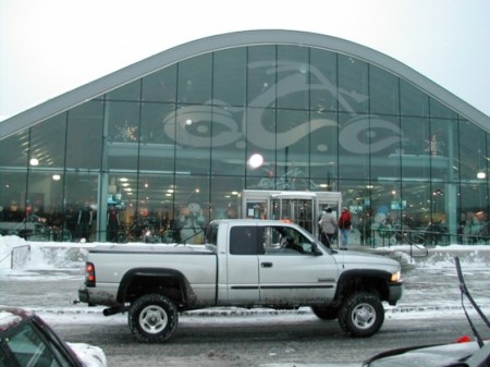 My truck in front of Orange County Choppers