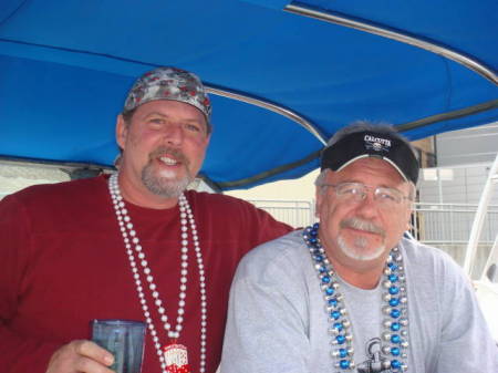 Me and Friend Chuck on 1 of my boats