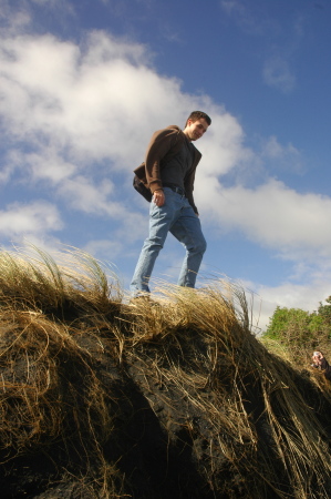 Joshua hiking in New Zealand