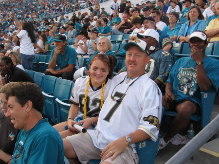 My daughter and me enjoying the Jags!