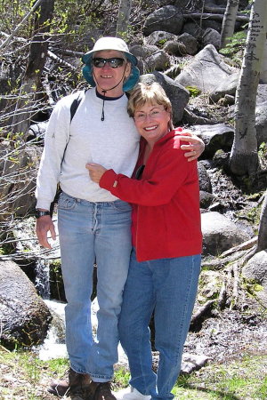 Ralph and Cindy hiking in Lake Tahoe 2010