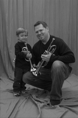 Daddy and Seth's Trumpet Shot