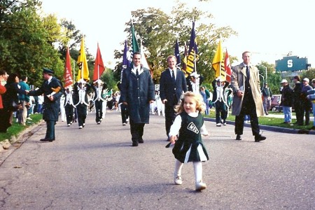 Betsy Leading the MSU Band 1993