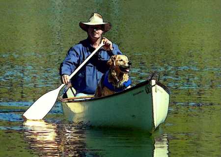 2003 mammoth canoeing with "Sassie"