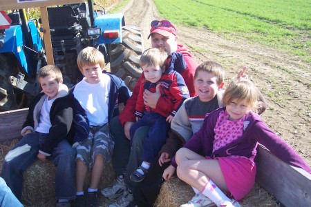 Hay ride with the kids