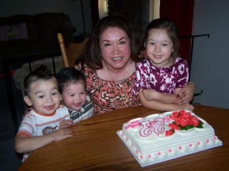 GRANDMA ROSA W/MY THREE ANGELS!