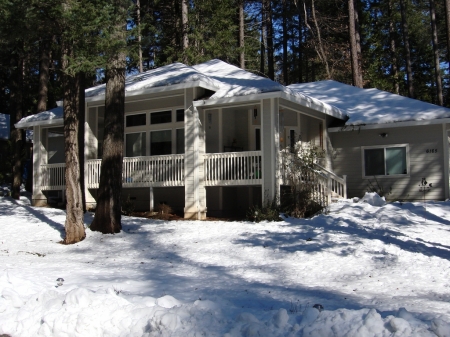 our home in the snow