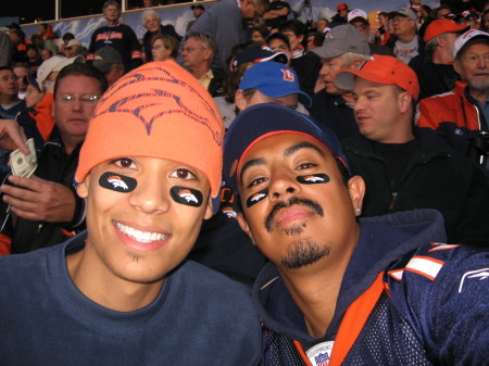 Me and my best bud at the Broncos game!