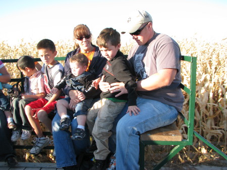 On the hay ride