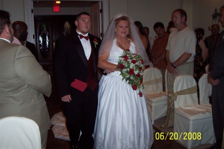 Walking down the Aisle with my son, Rian
