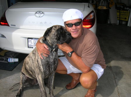 My husband Jay and our English Mastiff, Marley