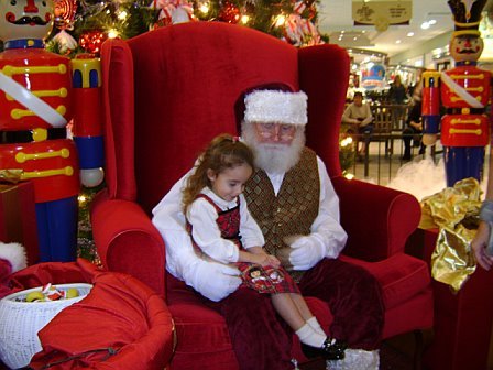 Granddaughter, Haley & Santa 08