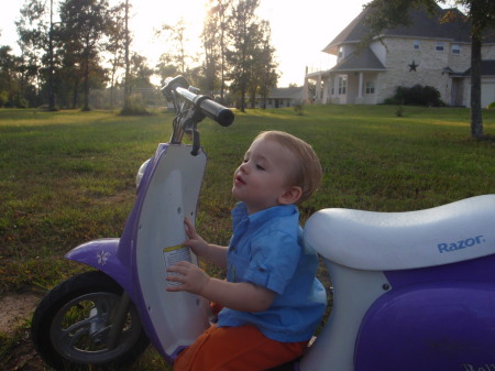 Matthew wanting to ride!