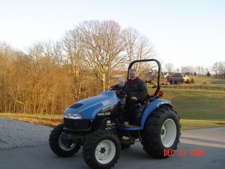 Landon's favorite ride - My lawn mower