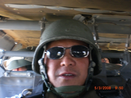 me, flying over Iraq