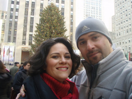 With my wife at rockefeller center