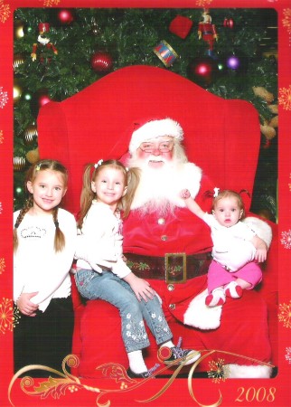All my girls with Santa
