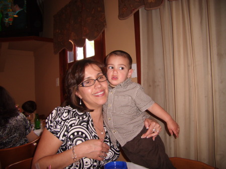 Me & Nathan (my grandson) he's my little man!