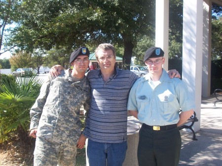 My 2 sons and me, both serving in Afghanistan