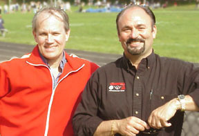 Tom Skinner and Me at a WHS Track Meet
