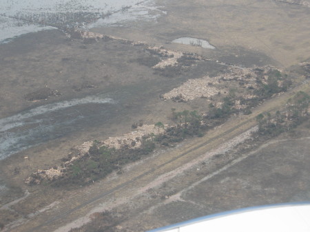 Arial photo after Hurricane Ike