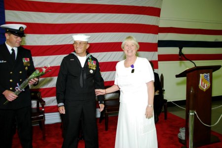 With Joanne at my retirement ceremony.