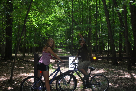Katie and Nathan Mountain  Biking 2008