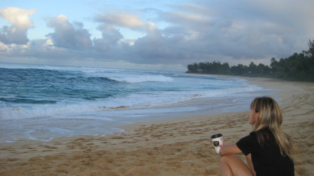 Jodi at Sunset Beach North Shore Dec.2008