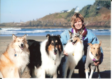 The "cat lady" and her collies!
