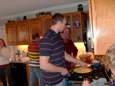 On Christmas, the men cook...