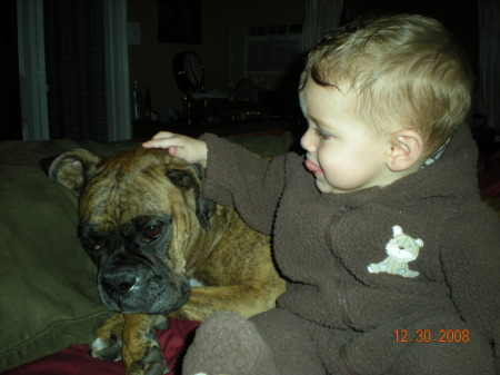 Grandson Jack and Bailey