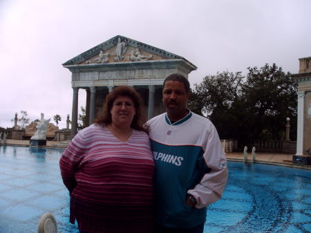 My wife and I at Hearst Castle in California.