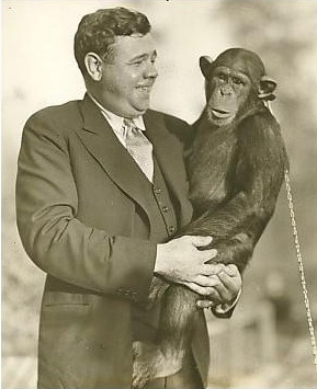 babe ruth with monkey 1
