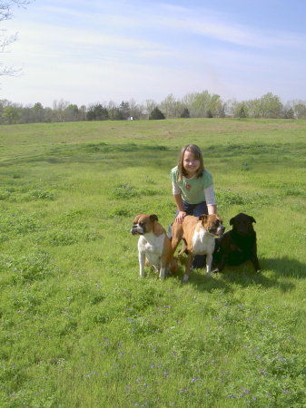Sara with bonnie, hummer and katie
